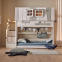 Lifetime Hangout low bunk bed 90 x 200 with slatted base deluxe whitewash