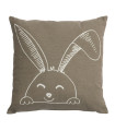 Cuscino quadrato Lifetime coniglio, Happy Rabbit