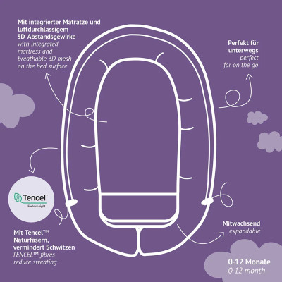 Träumeland baby nest "Home" Comfort Heartsome