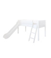 Letto per bambini a mezza altezza con scivolo Manis-h Vilde, 90 x 200 cm, bianco neve