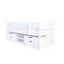 Manis-h ARIEL Half-height bed with fall protection, drawers and open shelf