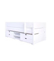 Manis-h ARIEL Half-height bed with fall protection, drawers and open shelf