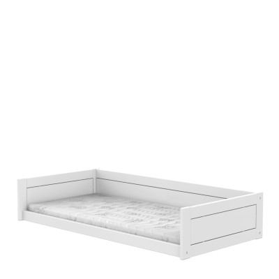 Lifetime Montessori Lit 90 incl. sommier luxe, toit en tissu et panneau arrière Panda