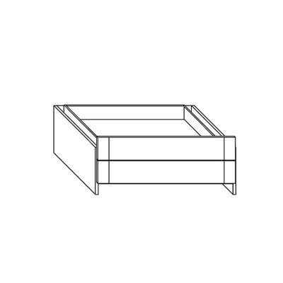 Modulo base Lifetime con 2 cassetti, larghezza 100 cm, colore whitewash