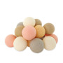 Lifetime Premium String lights with cotton balls - Crisp Peach