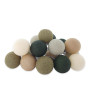 Lifetime Premium String lights with cotton balls - Earthy Green