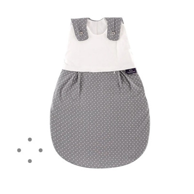 Träumeland Sac de couchage pour bébés Set de 2 pièces et set de 3 pièces LIEBMICH Pünktchen grau