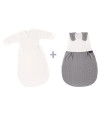 Träumeland baby sleeping bag 2-piece set and 3-piece set LIEBMICH Pünktchen grau