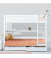 Letto a castello Lifetime 120x200, incl. scala, protezione anticaduta, 2 doghe standard Deluxe Whitewash