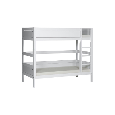 Lifetime bunk bed 120x200, incl. ladder, fall protection, 2 deluxe slatted frames Whitewash