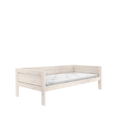 Lifetime base bed 90x200 cm in whitewash with roll slatted frame