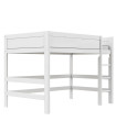 Letto a soppalco Lifetime 120 cm Rete Deluxe con 28 doghe bianco