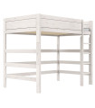 Lifetime Kidsrooms High Sleeper Bed 120 cm, Premium Roller Slat Base with 23 Slats, whitewash