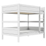 Lit superposé Lifetime Kidsrooms 120 cm, sommier à rouleau premium avec 23 lattes, blanc