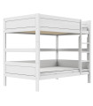 Lit superposé Lifetime Kidsrooms 120 cm, sommier à rouleau premium avec 23 lattes, blanc