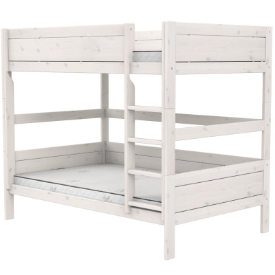 Letto a castello Lifetime Kidsrooms 120 cm, doghe a rullo premium con 23 stecche, whitewash