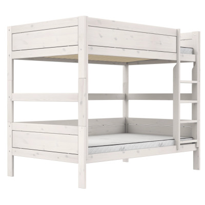 Lifetime Kidsrooms Bunk bed 120 cm, Premium Roller Slat Base with 23 Slats, whitewash