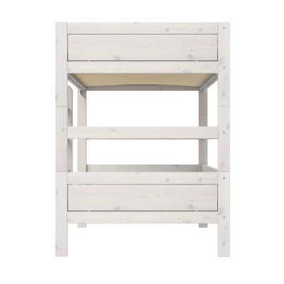 Lit superposé Lifetime Kidsrooms 120 cm, sommier à rouleau premium avec 23 lattes, whitewash