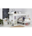 Manis-h GLEN corner bunk bed 90x200 cm Snow white