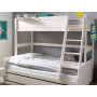 Letto a castello Lifetime FAMILY, top 90x200, bottom 140x200, inclusi 2 telai a doghe deluxe