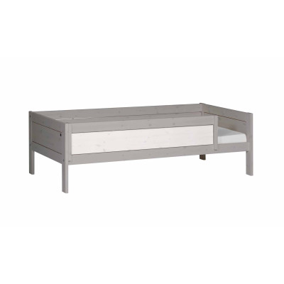 Lifetime Lit de base 90x200 cm avec sommier, whitewash