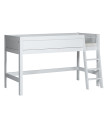 Lifetime Half-height bed with sloping ladder and rolling grate White