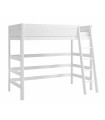 Lifetime loft bed with deluxe slatted frame sloping ladder white