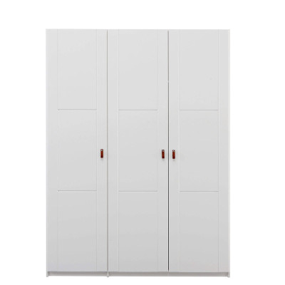 Armoire 3 portes Lifetime 150 cm avec portes battantes et étagères blanchies à la chaux