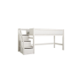 Lifetime Lit mi-hauteur mezzanine 128 x 257 x 102 cm avec escalier et sommier, whitewash