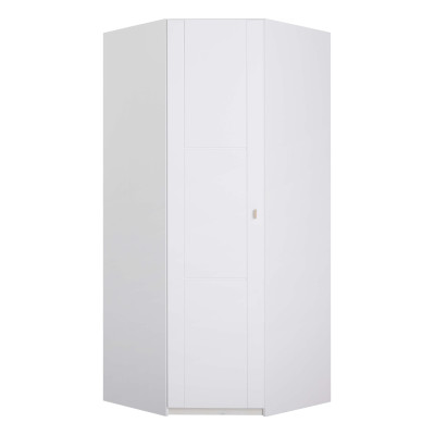 Armoire d’angle Lifetime avec porte tournante laquée blanche