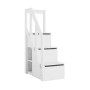 Lifetime staircase with storage space and railing for 152cm loft bed white lacquered