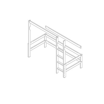 Lifetime conversion kit to loft bed with straight ladder for Art. 4640/46401 white