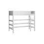 Lifetime loft bed with rolling floor whitewash