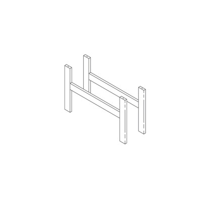 Lifetime Head/Foot Intermediate Part Whitewash