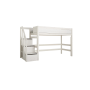 NEU2020-Lifetime Kidsrooms Halbhohes Bett mit Treppe  / Rollboden