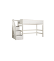 Lifetime Kidsrooms Letto a soppalco Medio 152 x 257 x 102 cm Whitewash Deluxe. Telaio a doghe