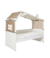 Lifetime Cool Kids Day Bed avec Hut Surf blanc