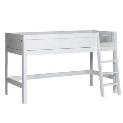 Lifetime Lit mezzanine mi-hauteur échelle en pente avec sommier Luxe, blanc