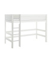 Lifetime loft bed 152cm with deluxe slatted frame white