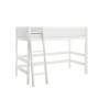 Lifetime Lit mezzanine 152cm avec échelle inclinée et sommier, blanc