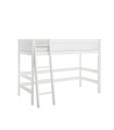 Lifetime Lit mezzanine 152cm avec échelle inclinée et sommier, blanc