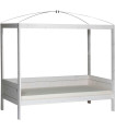 Lifetime four-poster bed with deluxe slatted frame whitewash