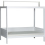 Lifetime four-poster bed 90x200cm with roof construction for fabric roof and roller floor white