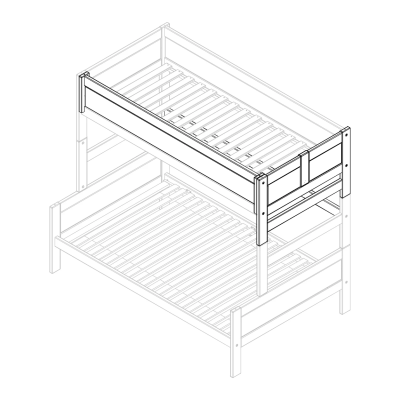 Lifetime replacement set to 672/674 + headboard 90 cm white