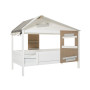 Lifetime Kidsrooms base capanna The Hideout bianco con telaio a doghe a rullo 90x200