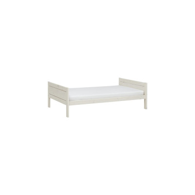 Letto Lifetime 120x200, senza schienale con cornice a doghe deluxe imbiancata