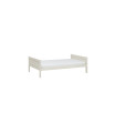 Lifetime bed 120x200, without back with deluxe slatted frame whitewash