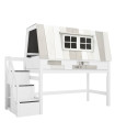 Lifetime Lit mi-hauteur The Hangout avec sommier Luxe, blanc