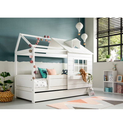 Lifetime Kidsrooms Base Cabine Lit Lake House 2 - sommier Laqué Blanc