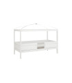 Lifetime 4 in 1 letto con baldacchino con pavimento rotolante bianco